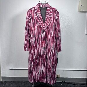 Kathy Ireland | Beautiful Women Duster Coat, Pink Multi